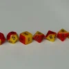 Spellenhuis Dobbelstenen>Rpg Dice Set (7) Layerd Color Geel/Rood