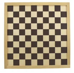 Hot Games Dammen>Schaakbord/Dambord Triplex Blank/Bruin