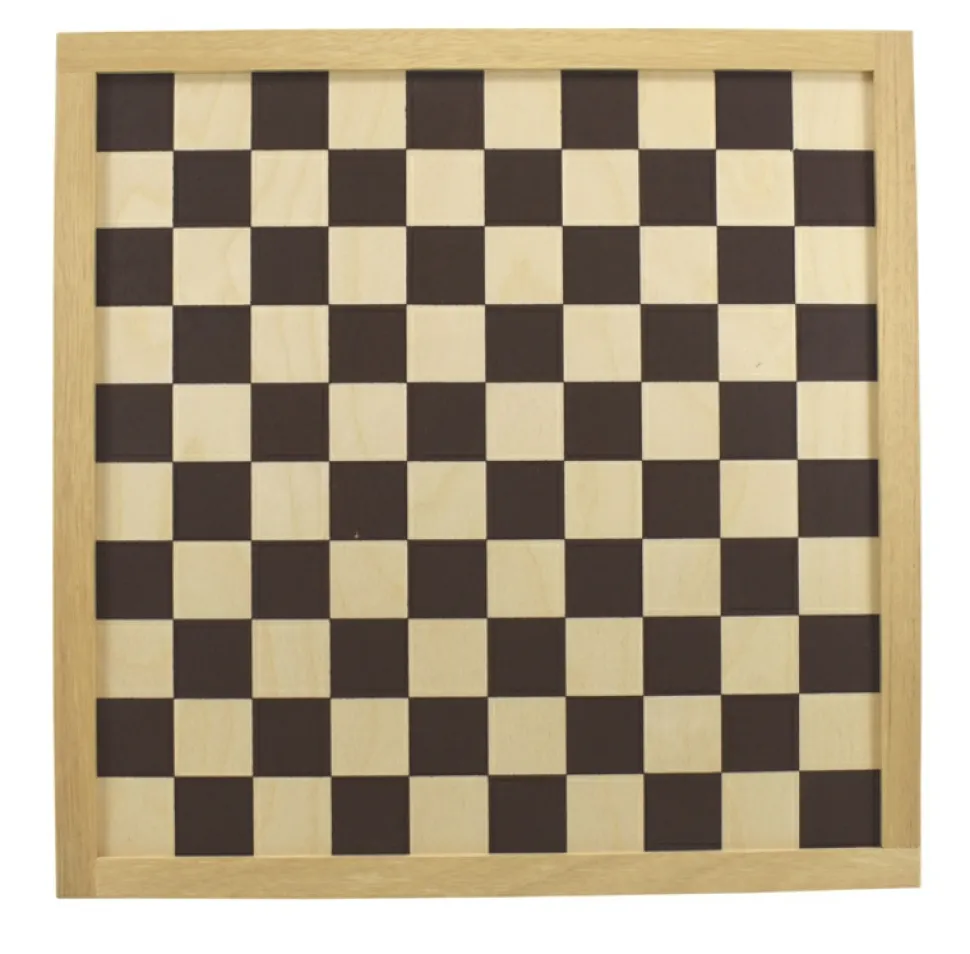 Hot Games Dammen>Schaakbord/Dambord Triplex Blank/Bruin