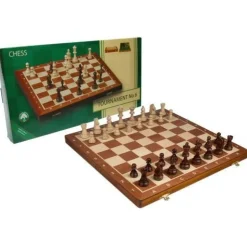 Hot Games Schaaksets>Schaakcassette - Mahonie / Essenhout. No6