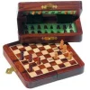Hot Games Schaaksets>Schaakcassette Palisander Magnetisch16X8Cm