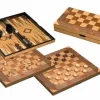 Philos Hout>Schaak/Dam/Backgammon Kassette Veld 43 Mm, Koningshoogte 77 Mm