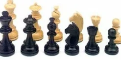 Hot Games Schaakstukken>Schaakstukken Palm-Zwart Mt.6 (Verzwaard)