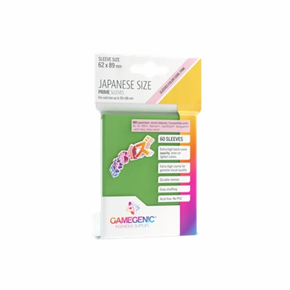 Gamegenic Sleeves (Small Cards)>Sleeves Small (62X89) - Green