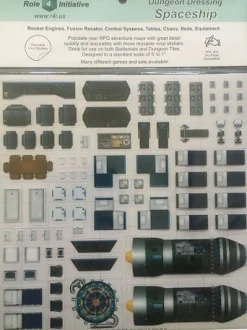 Role 4 Initiative Battlemats>Spaceship: Dungeon Dressing: Dry Erase Vinyl Stickers
