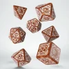 Q Workshop Dobbelstenen>Steampunk Clockwork Caramel & White Dice Set (7)