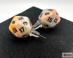 Chessex Oorbellen>Stud Earrings Festive Circus Mini-Poly D20
