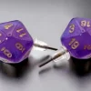 Chessex Dobbelstenen>Stud Earrings Royal Purple Mini-Poly D20