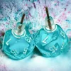 Chessex Oorbellen>Stud Earrings Translucent Teal Mini-Poly D20