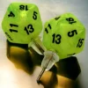 Chessex Oorbellen>Stud Earrings Vortex Bright Green Mini-Poly D20