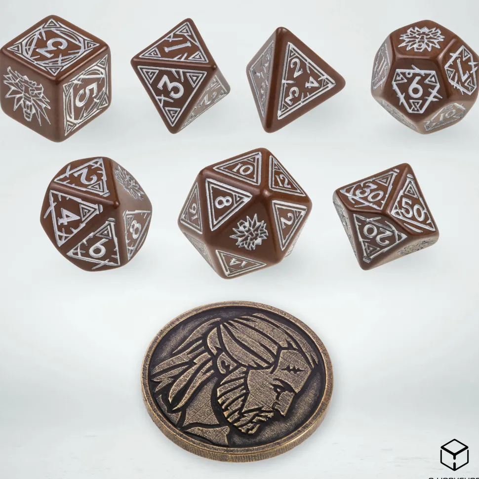 Q Workshop Dobbelstenen>The Witcher Dice Set Geralt - The Roach'S Companion