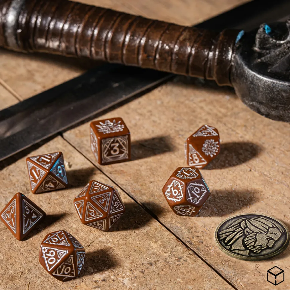Q Workshop Dobbelstenen>The Witcher Dice Set Geralt - The Roach'S Companion
