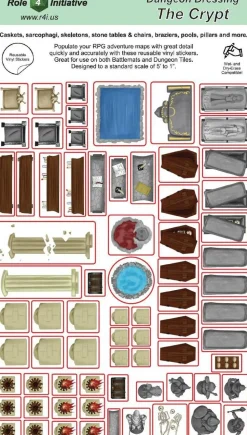 Role 4 Initiative Battlemats>Thecrypts: Dungeon Dressing: Dry Erase Vinyl Stickers