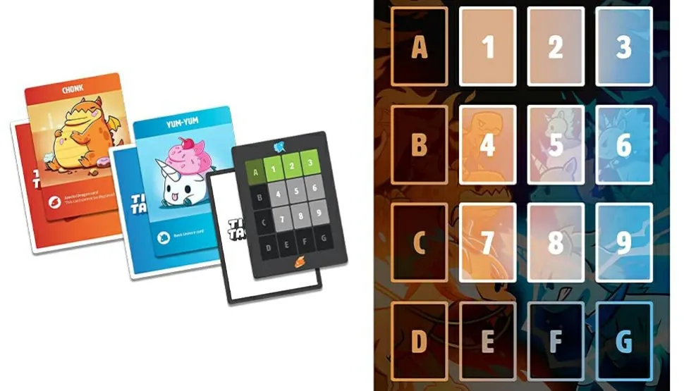 Teeturtle Kaartspellen>Tic Tac Ko Dragons Vs Unicorns