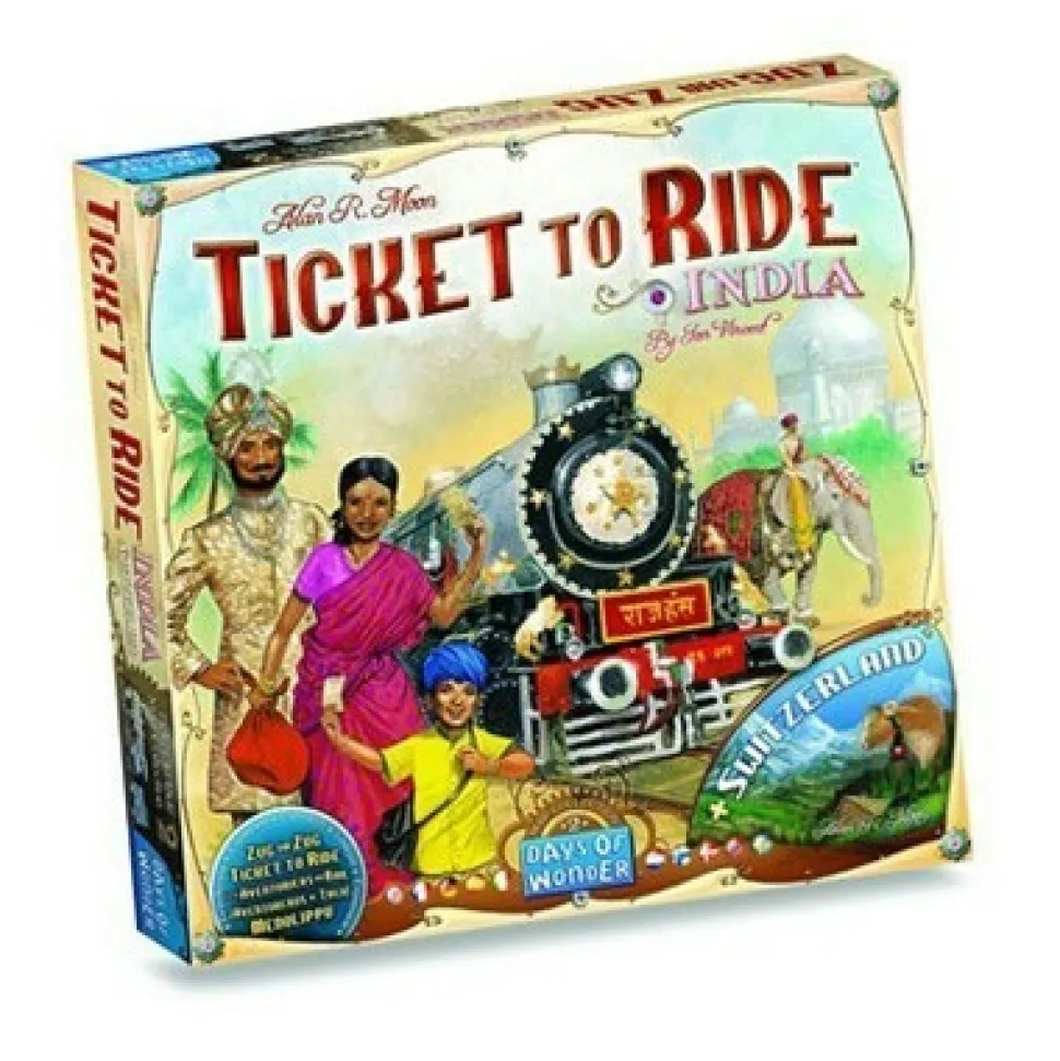 Days of Wonder Ticket To Ride>Ticket To Ride - India (Map Collection 2 Incl Switzerland)