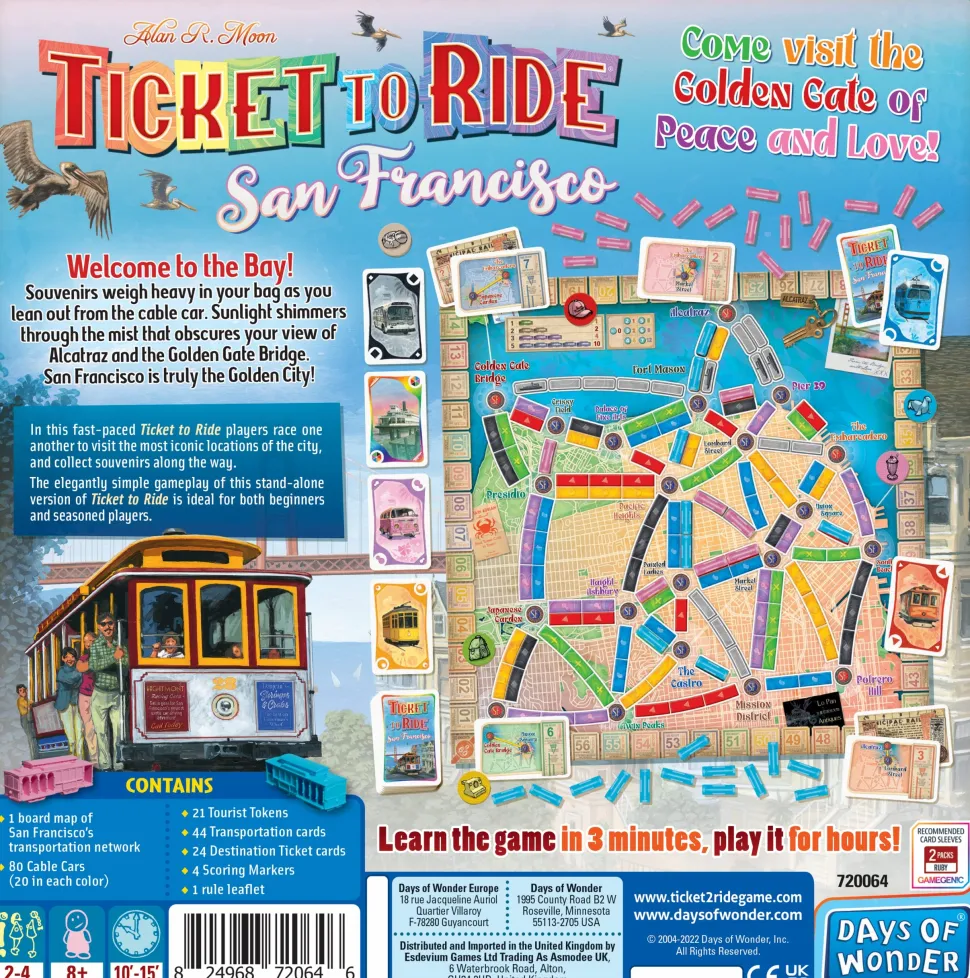 Days of Wonder Ticket To Ride>Ticket To Ride - San Francisco - En