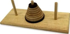 Hot Games Houten Puzzel>Toren Van Hanoi - Rubberwood 9 Ringen