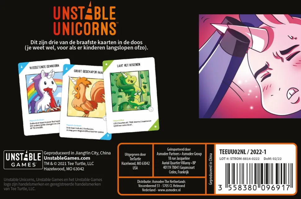 Teeturtle Partyspellen>Unstable Unicorns Nsfw Nl