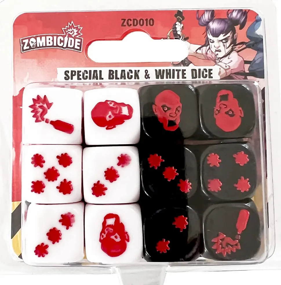 Cool Mini or Not Dobbelstenen>Zombicide 2Nd Edition Special Black/White Dice